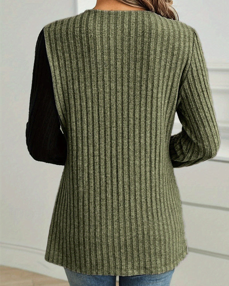 Bluse Spitzenbesatz Schlanke Passform