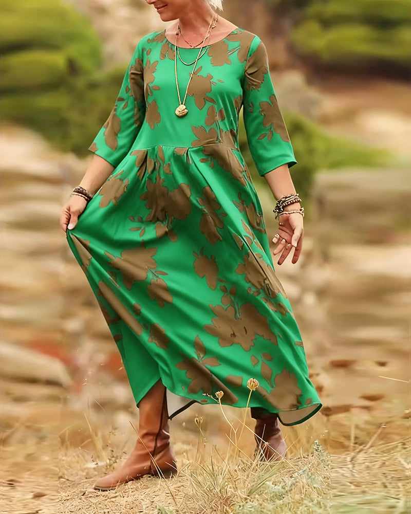 Kleid Temperament Retro gedruckt