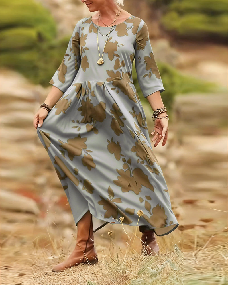 Kleid Temperament Retro gedruckt