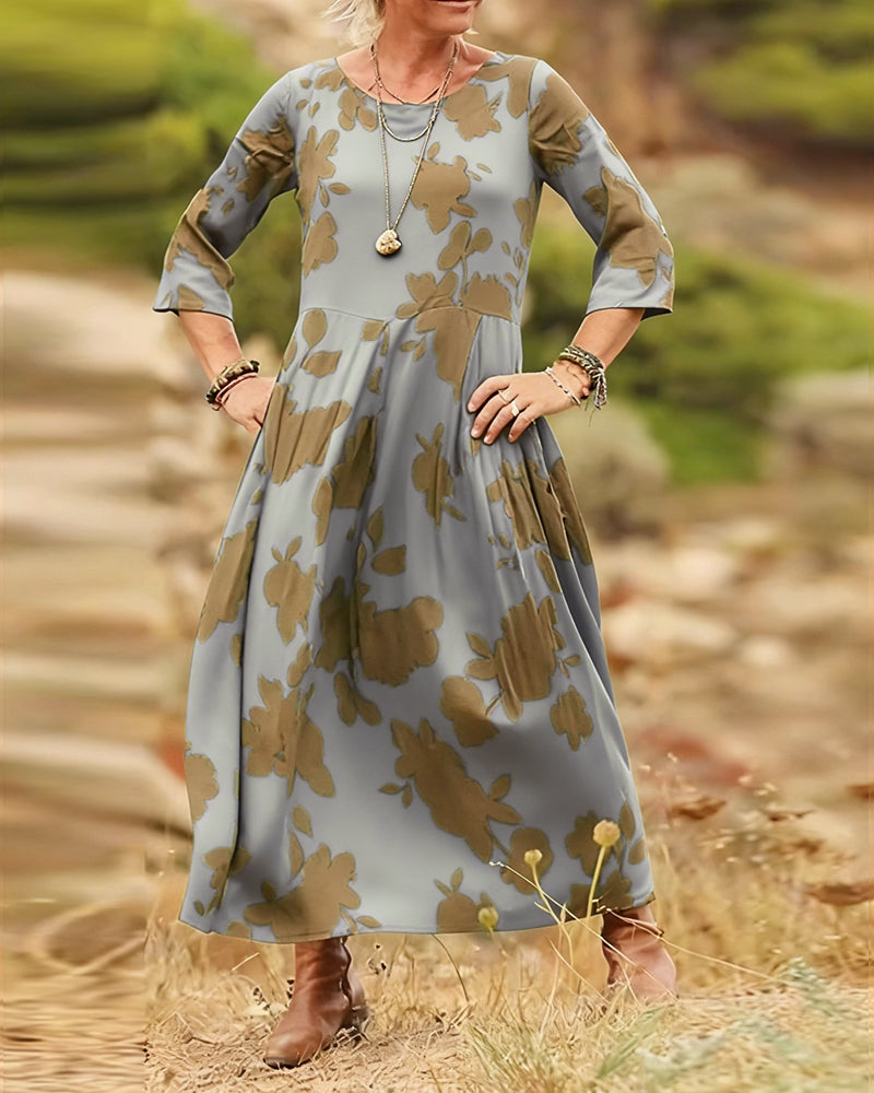 Kleid Temperament Retro gedruckt