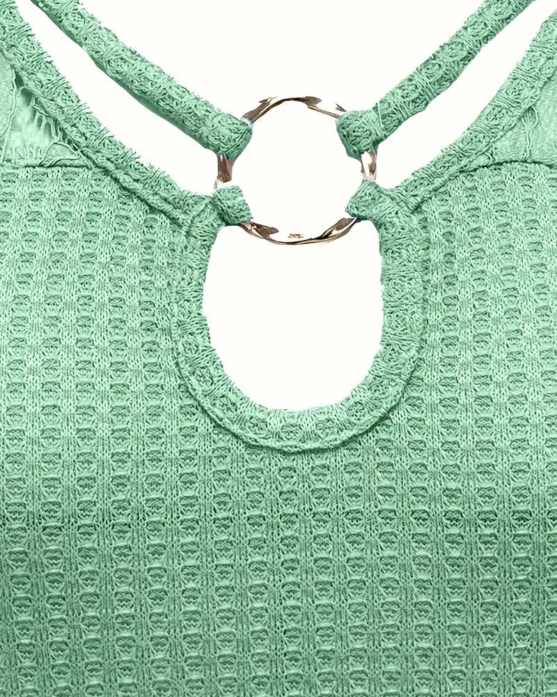 T-Shirt Spitzen Einsatz Gestrickt