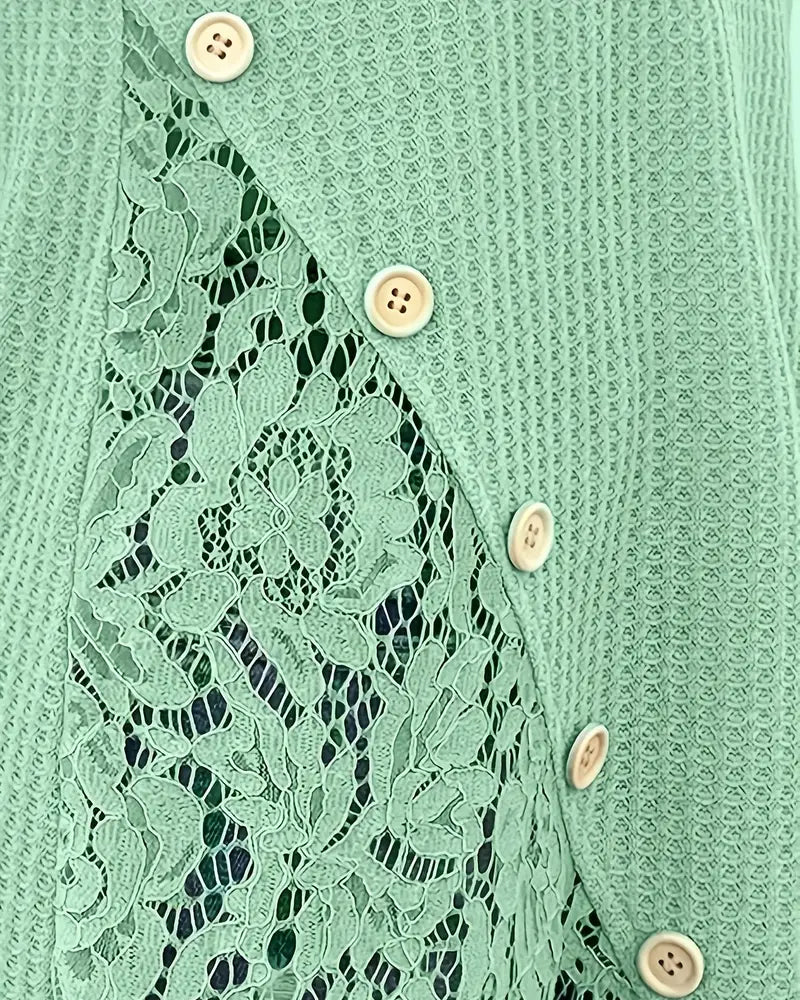 T-Shirt Spitzen Einsatz Gestrickt