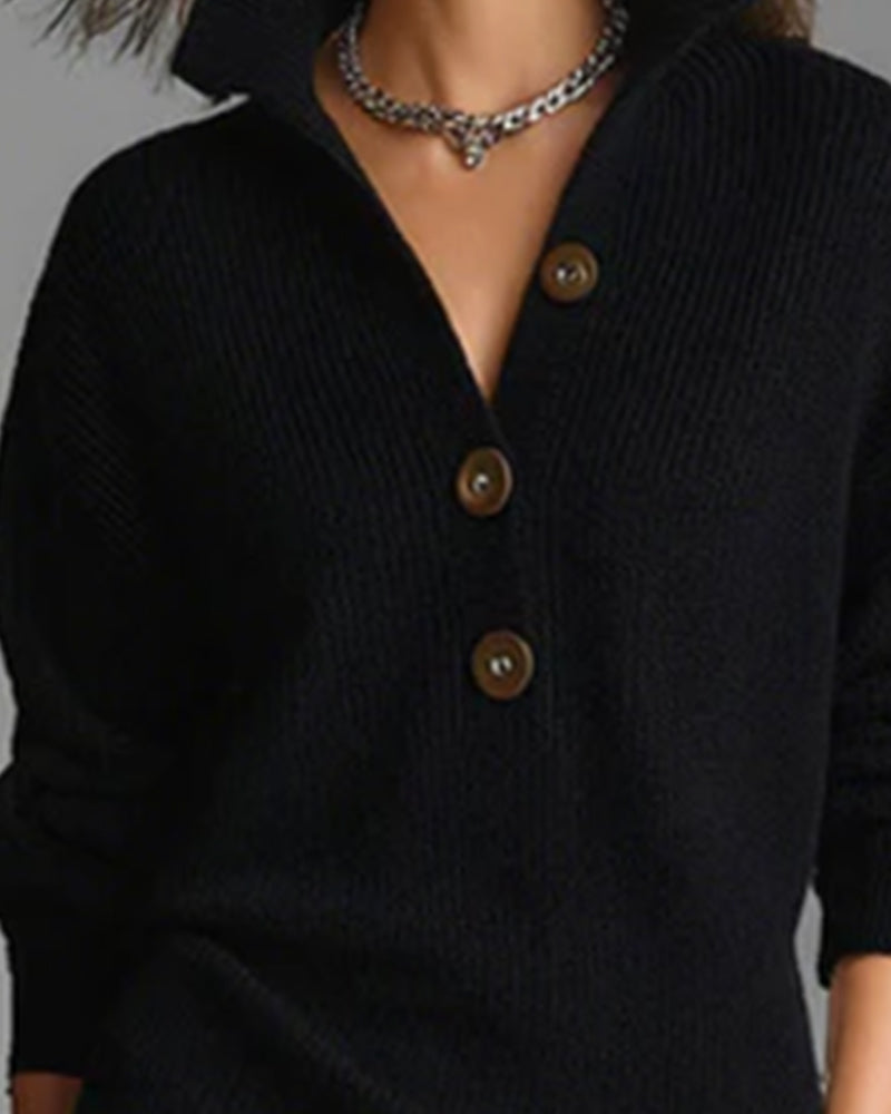 Pulloverkleid lässig einfarbig Herbst und Winter