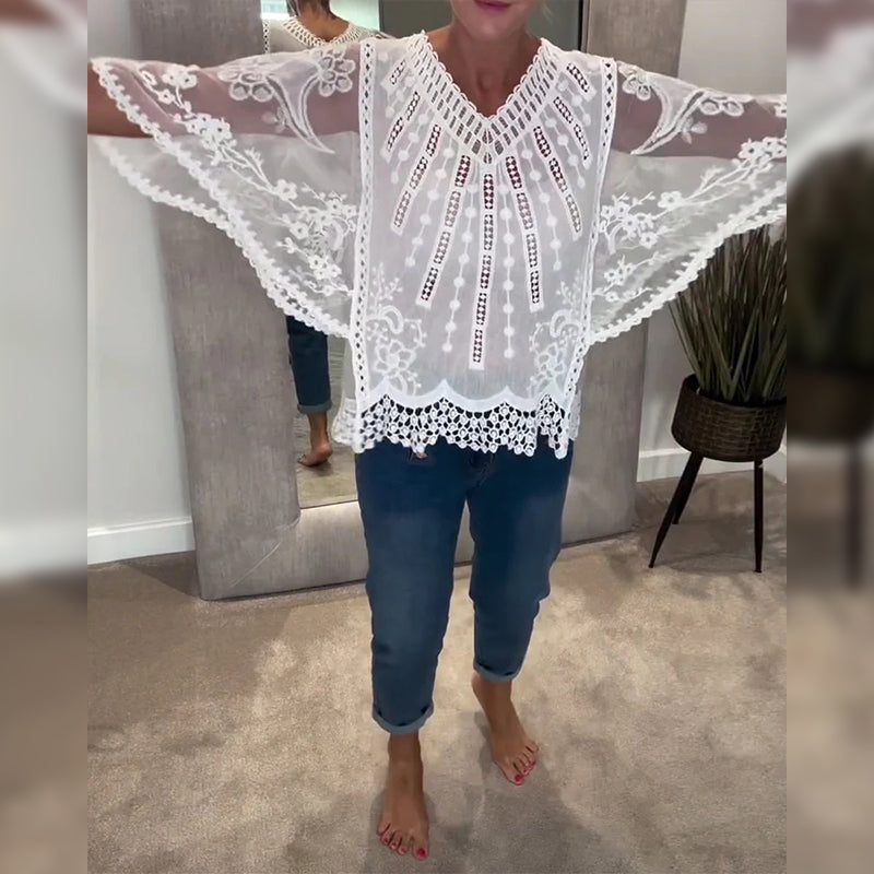 Bluse V-Ausschnitt Stilvoll