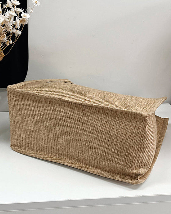 Tragbare Umhängetasche aus Leinen mit großer Kapazität