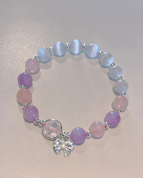 Imitation Katzenauge Kristall Schmetterling Armband