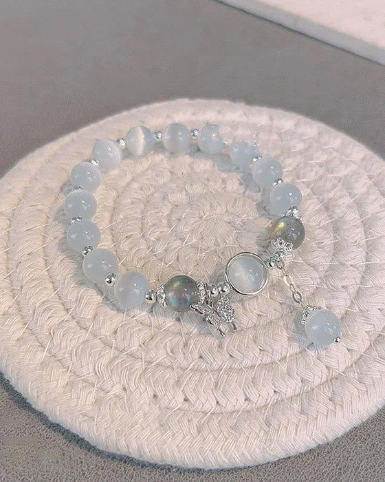 Imitation Katzenauge Kristall Schmetterling Armband