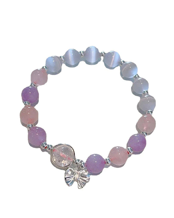 Imitation Katzenauge Kristall Schmetterling Armband