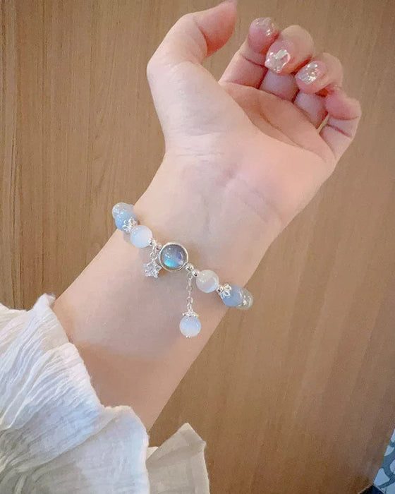Imitation Katzenauge Kristall Schmetterling Armband