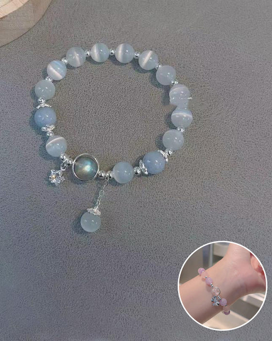 Imitation Katzenauge Kristall Schmetterling Armband