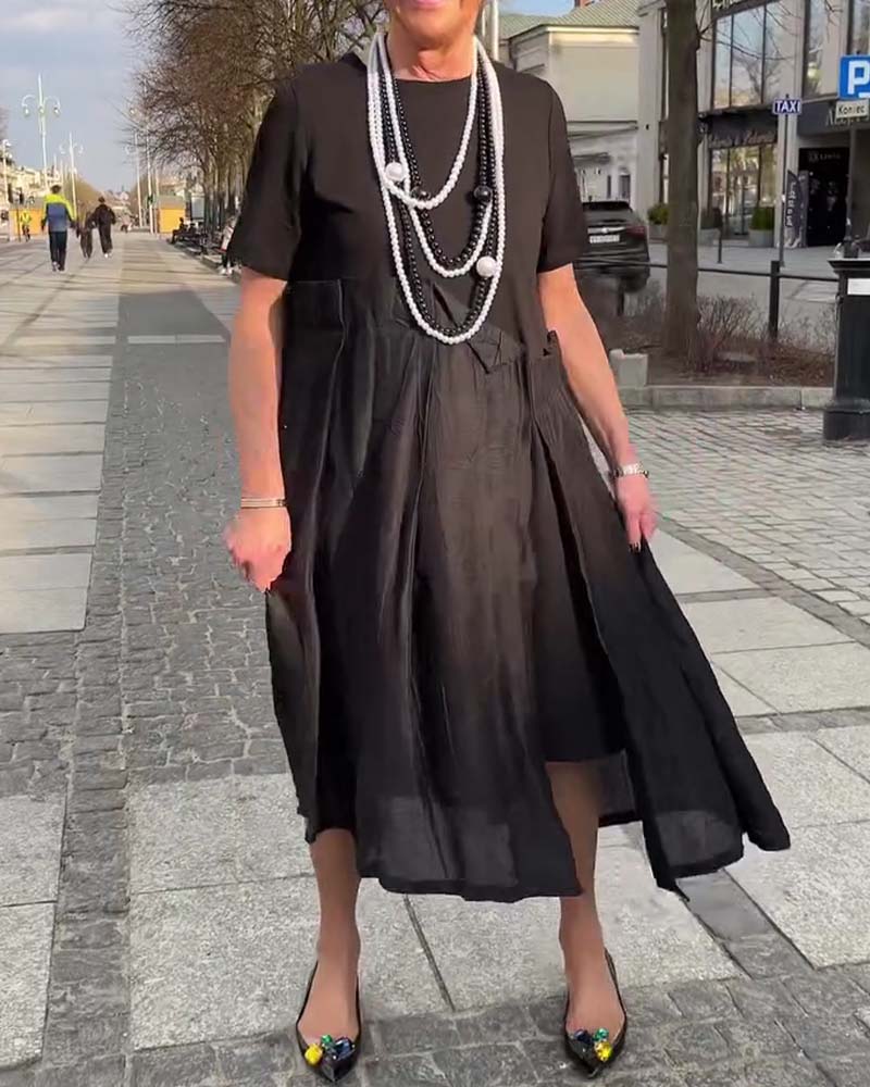 Kleid Unregelmäßig Patchwork