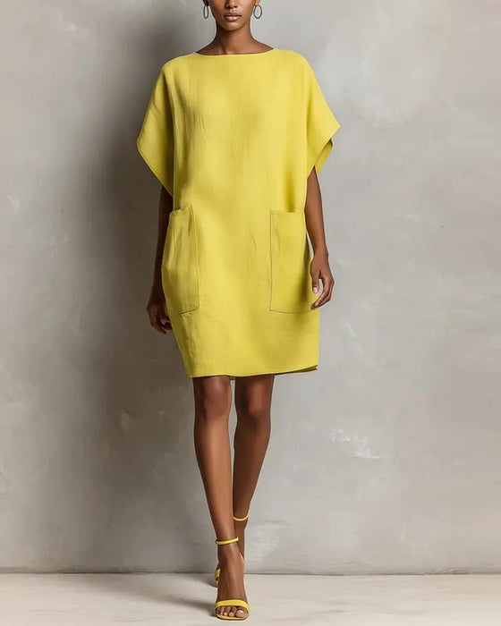 Kleid Rundhals Shift