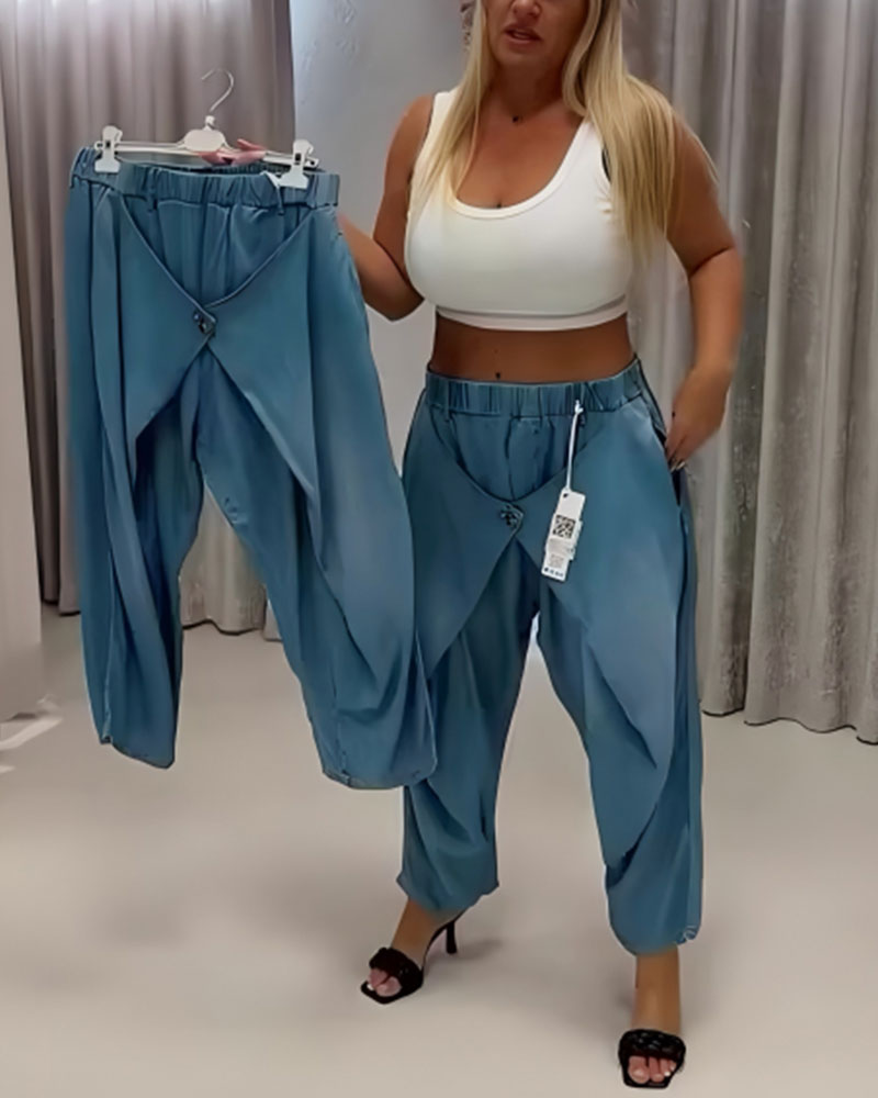 Hose mit trendigem Design und Laternenform