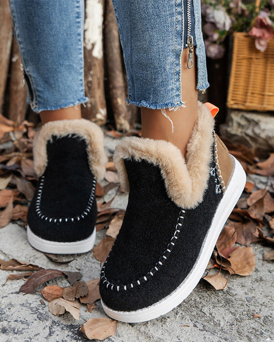 ❄️Damen Winterstiefeletten rutschfest mit Kunstfellfutter