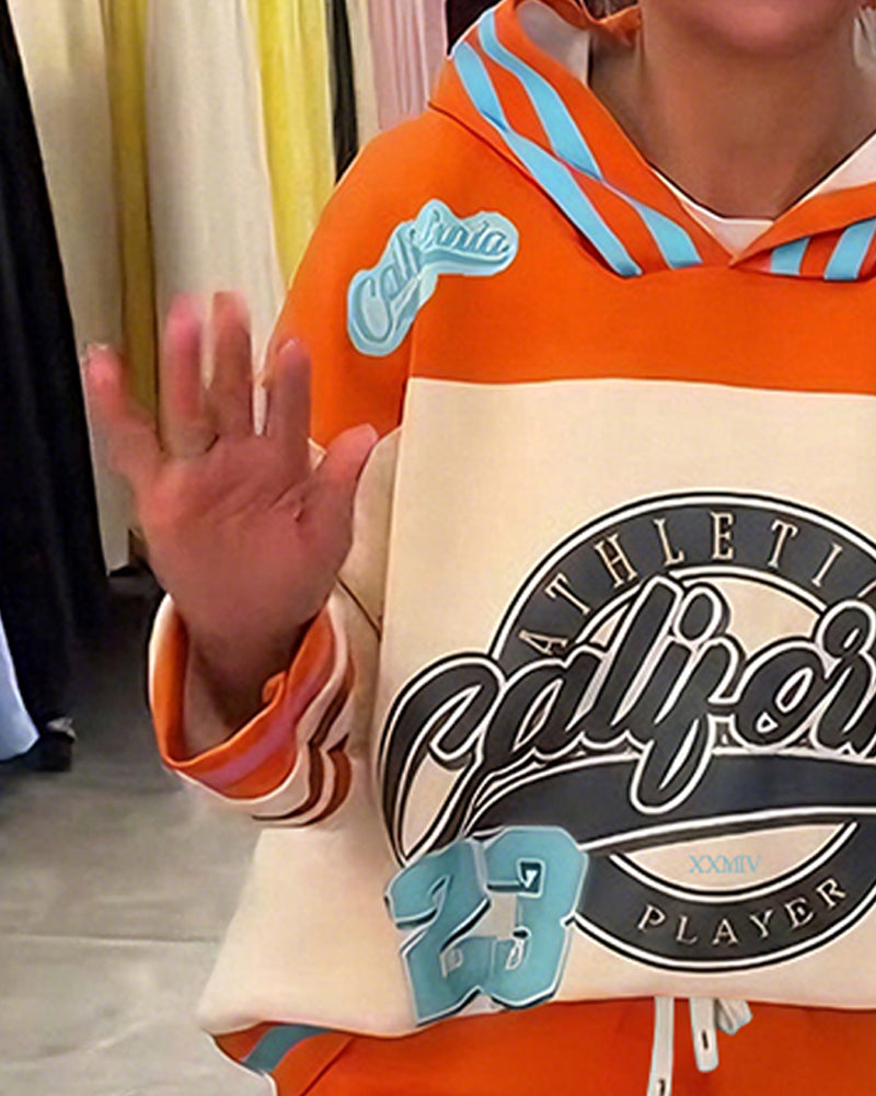 Set Bequem Farbe Block Sport