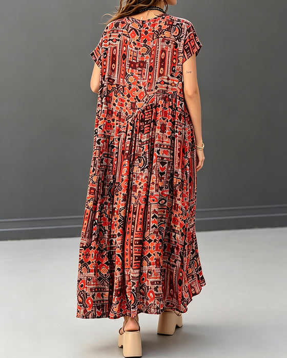 Kleid Lässig Kurzarm