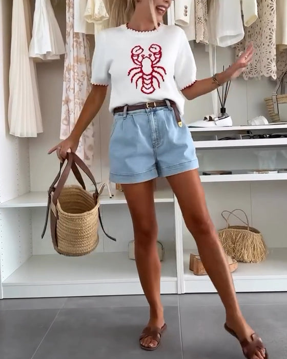 Bedruckter Pullover im Streetstyle