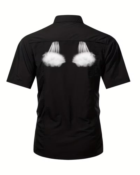 Hemd Aus Atmungsaktivem Material Kurzarm Lässiger Look