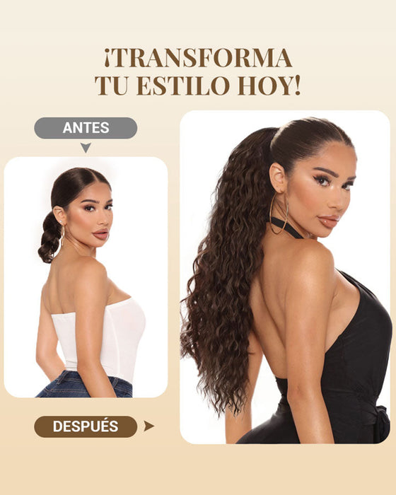 Lange Voluminöse Und Lockige Haarverlängerung