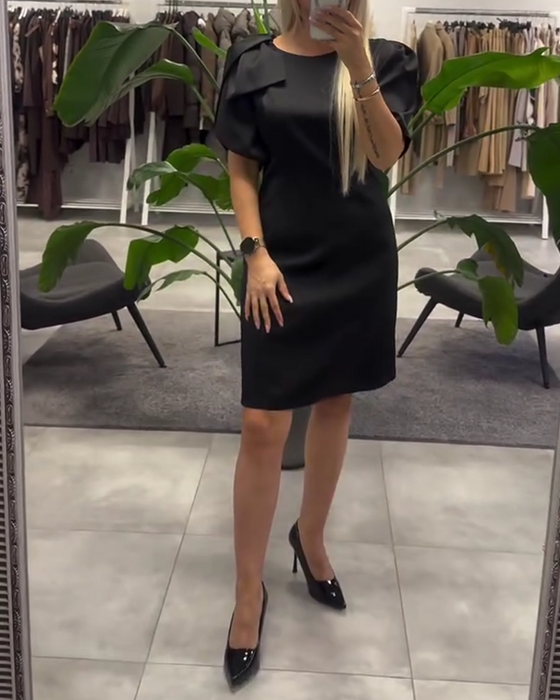 Kleid Blase kurzarm Rundhalsausschnitt