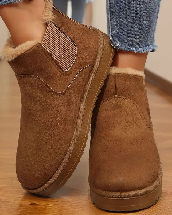 Stiefel Damen Dicke Sohle Winter Schnee