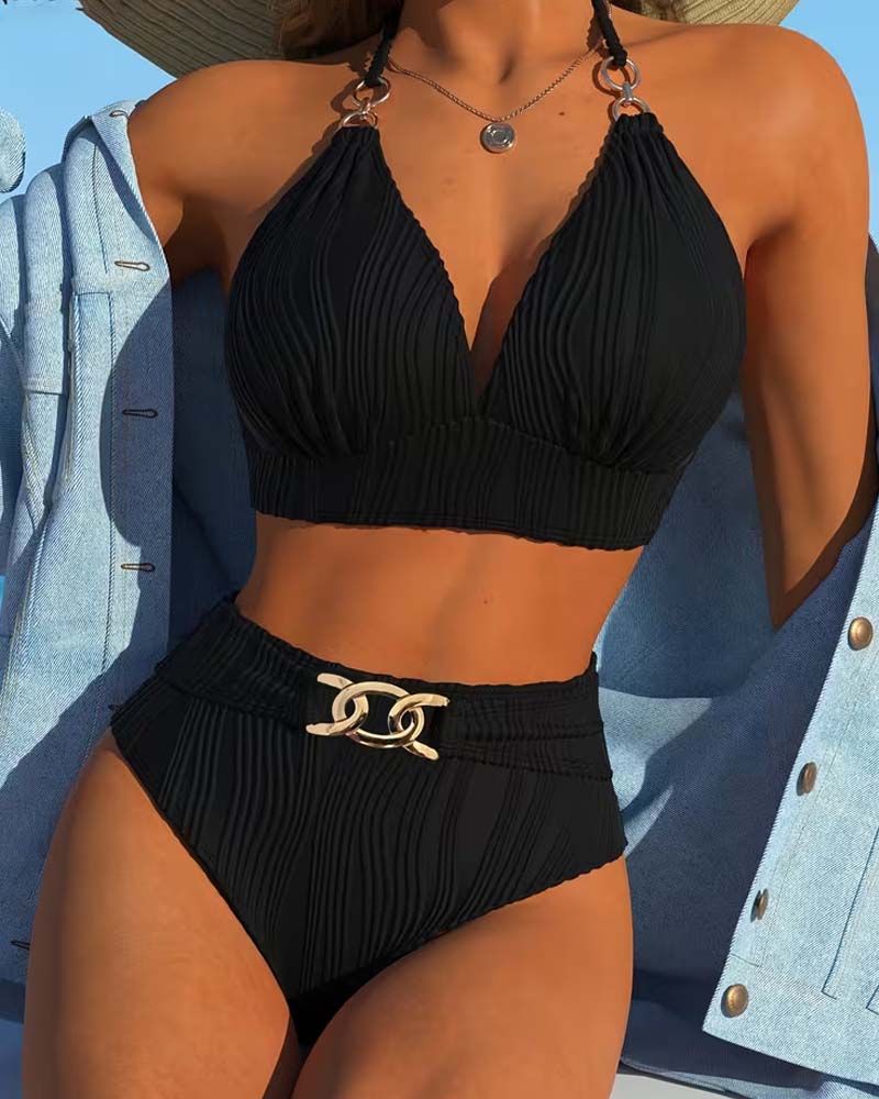 Bikini Halfterhals Metall Ring