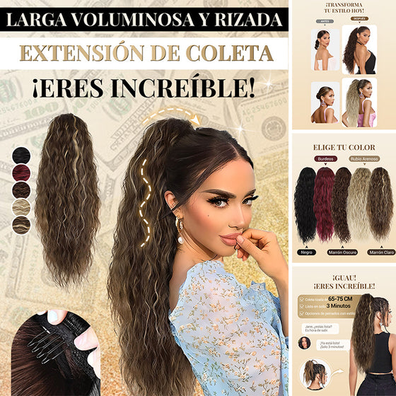 Lange Voluminöse Und Lockige Haarverlängerung