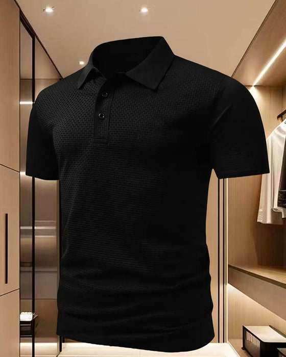 T-Shirts Revers Knopfleiste Knopf
