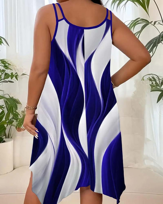 Kleid Farbblock Wellig Camisole