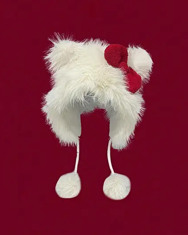 Hut Niedlich Katzenohr Design Pom Pom Deko Plüsch