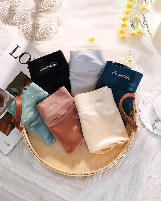 Damen hohe Taille Eisseide Satin nahtlose sexy Slip mit Po-Lift und Bauchkontrolle