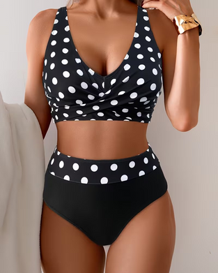 Bikini Set Gepunktet Druck Casual