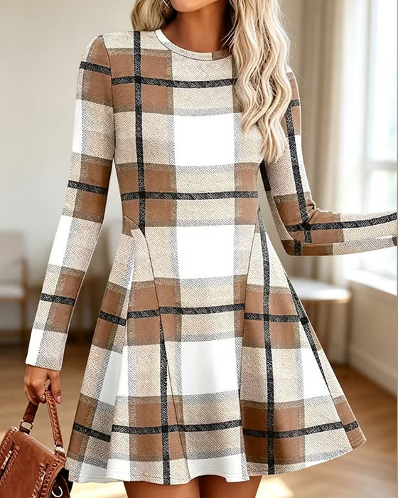 Kleid Karo Langarm