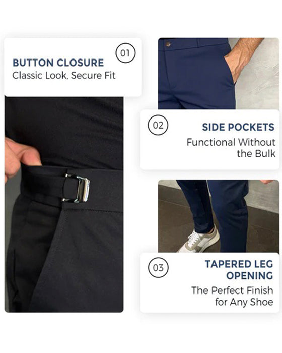 Hose Herren Stretch Schmal Geschnitten