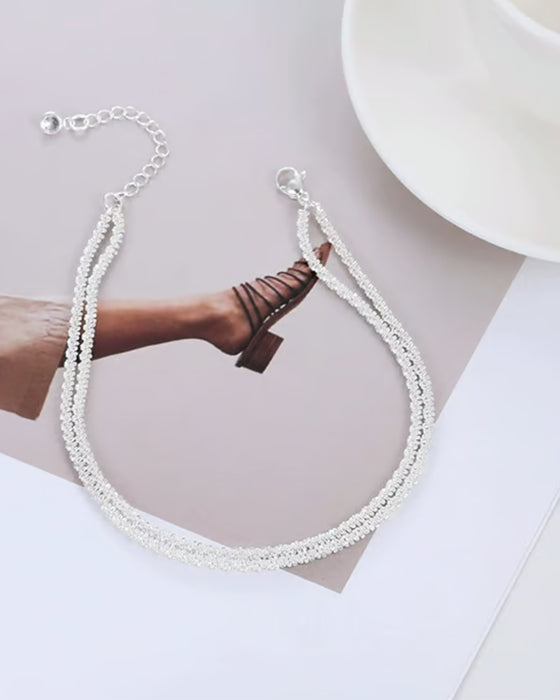 🏖️ Fußkettchen Damen Kc Gold & Sterling Silber