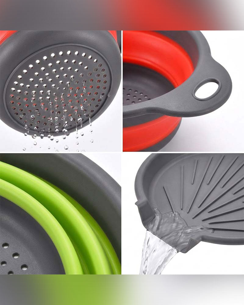 Zusammenklappbares Küchensieb Abtropfsieb Set Mit Abtropfschale