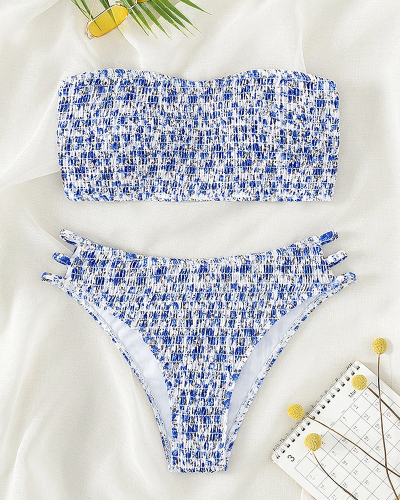 Bikini Kleiner Blumenprint Bandeau