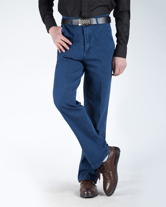 Herren Klassische Gerade Passform Stretchjeans