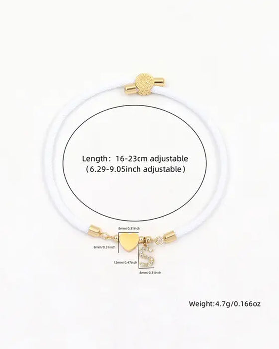 Initial Herz Charm Link Modisch Armband
