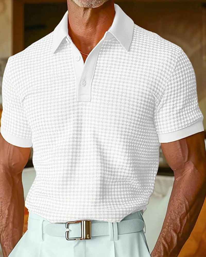 T-Shirts Revers Knopf Kurzarm Polo