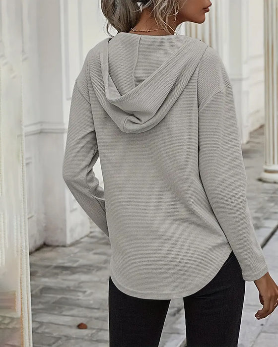 Kapuzenlangarm-Shirt – lässig