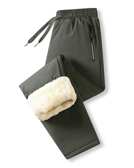 Herren Hose Warm Gefüttert Wasserdicht Zugband