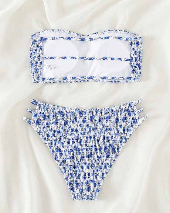 Bikini Kleiner Blumenprint Bandeau