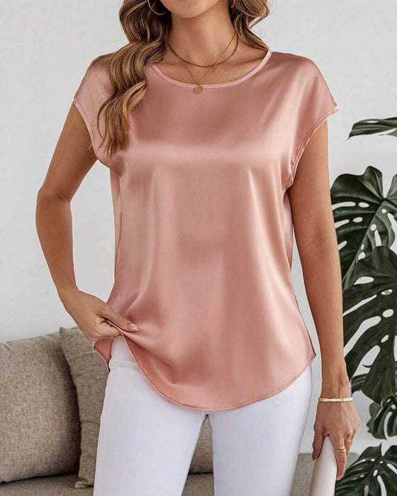 Bluse Spitzenstickerei Unifarbe Durchbrochen