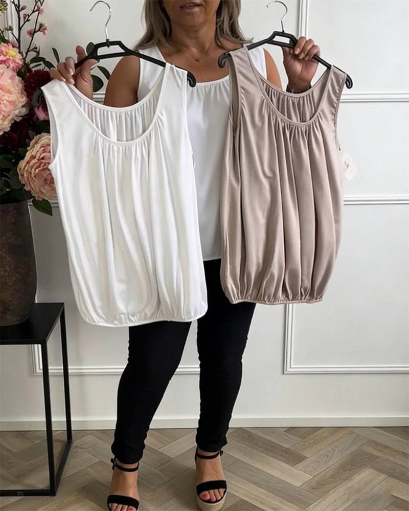 Tanktop Eingebauter Bh U-Ausschnitt Casual