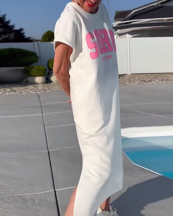 Kleid Mode Weit Schlitz