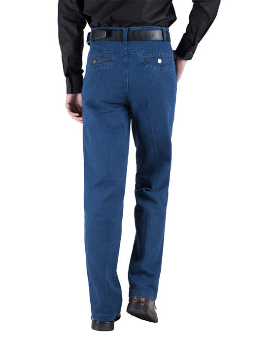 Herren Klassische Gerade Passform Stretchjeans