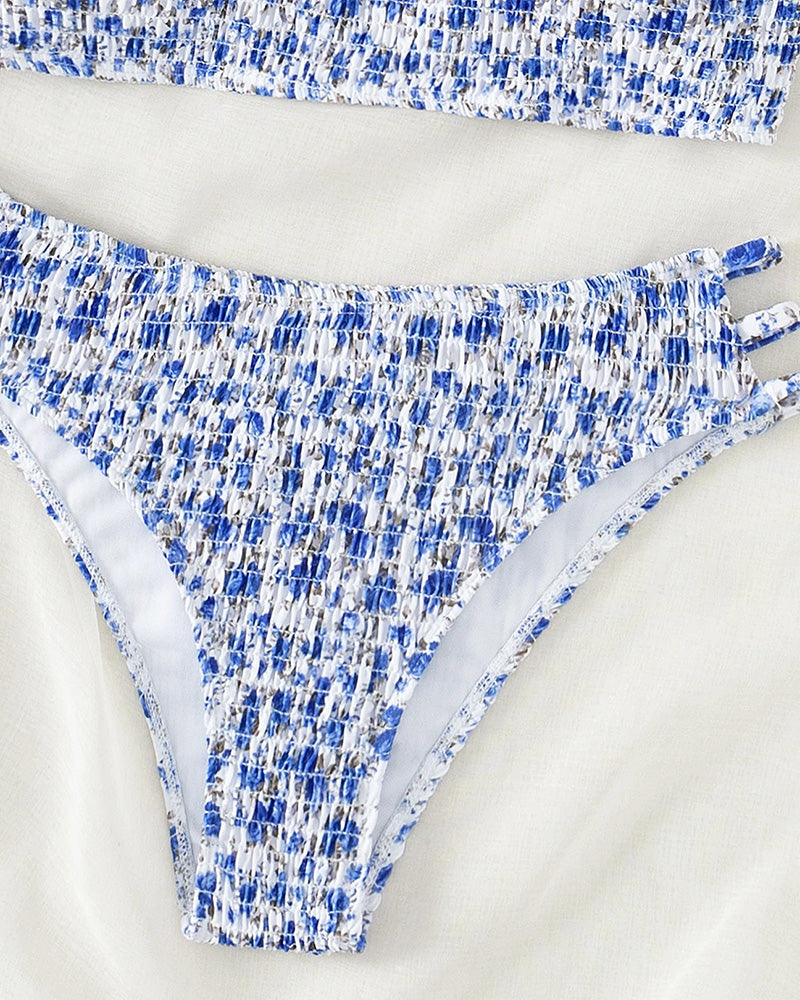 Bikini Kleiner Blumenprint Bandeau