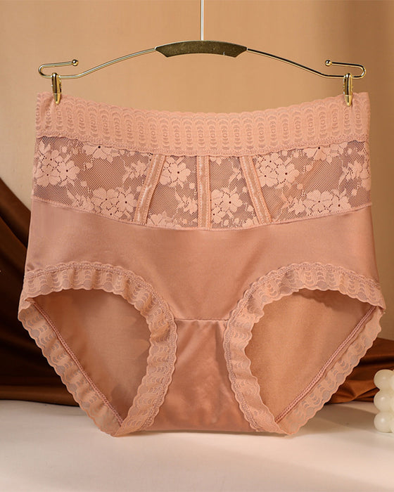 Hochtaillierte Spitzenunterhose für Damen