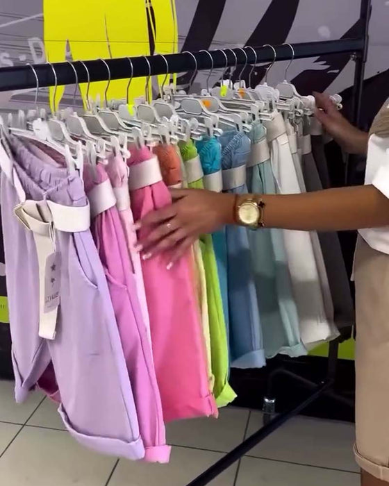 Shorts Einfarbig Locker Lässig